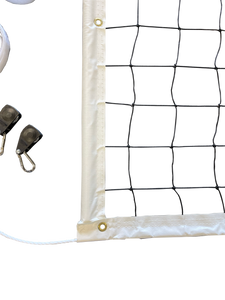 Volleyball net with connectors on a white background
