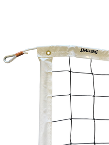Spalding volleyball net on a white background