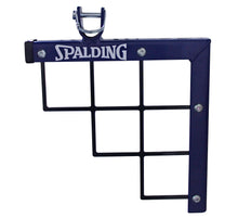 Mount that hooks to the wall to store volleyball nets.