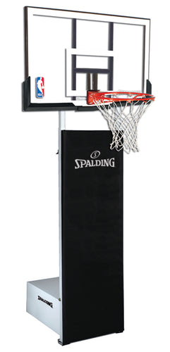 Spalding basketball hoop on a white background