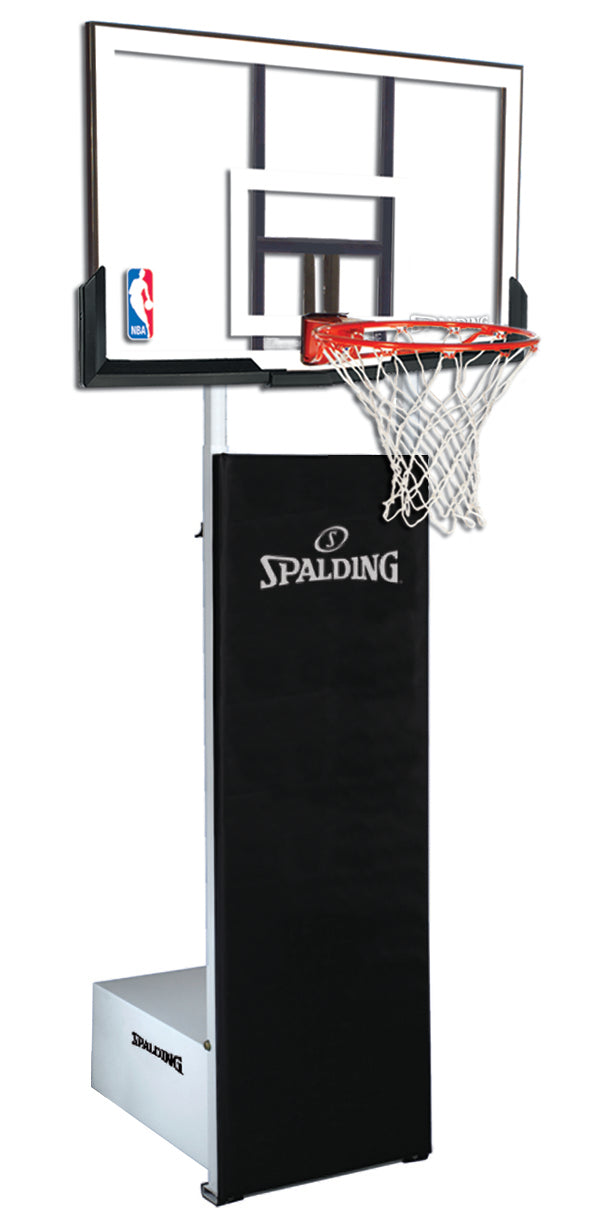 Spalding basketball hoop on a white background